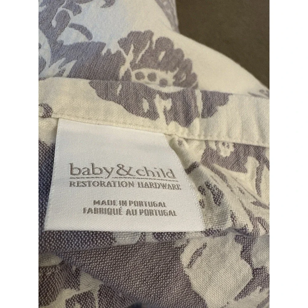 Baby and Child‎ RH Restoration Hardware Set of 2 damask gray cream euro shams